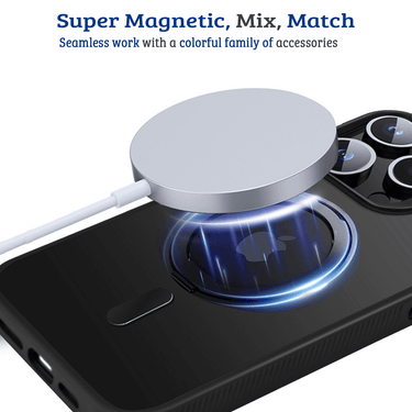 iPhone 15 Case Cover Compatible With 360° Rotation Magnetic Matte Stand And Compatible With MagSafe Technology- White